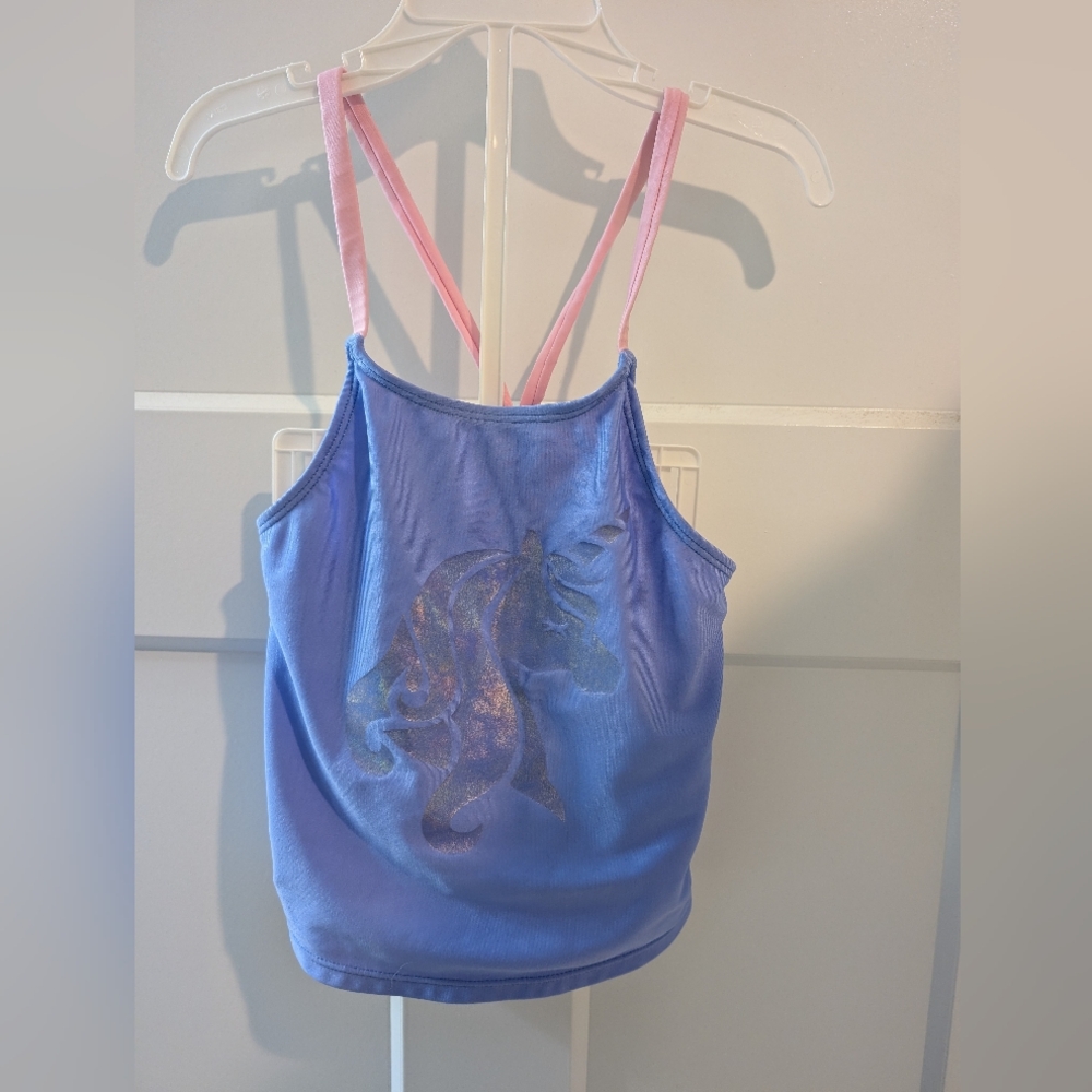 Cat & Jack Lavender and Light Pink Girls' Tankini Top, 4/5